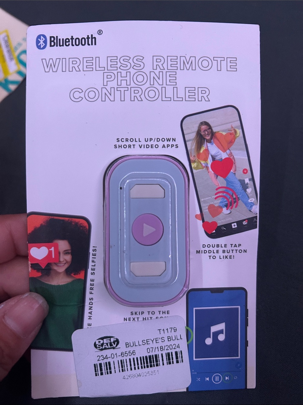 & Other Stories Bluetooth Wireless Phone Remote Controller — Lavender and Pink